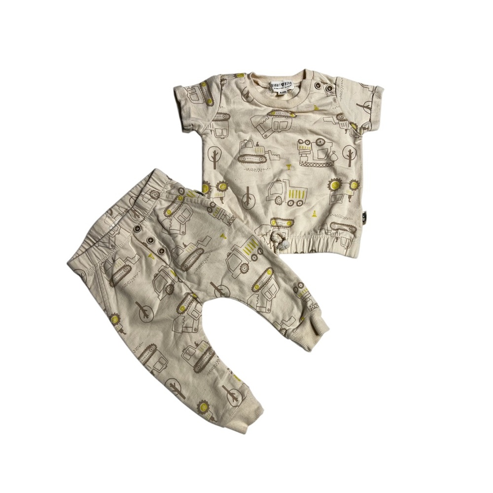 Kids Beige and Yellow Matching Set